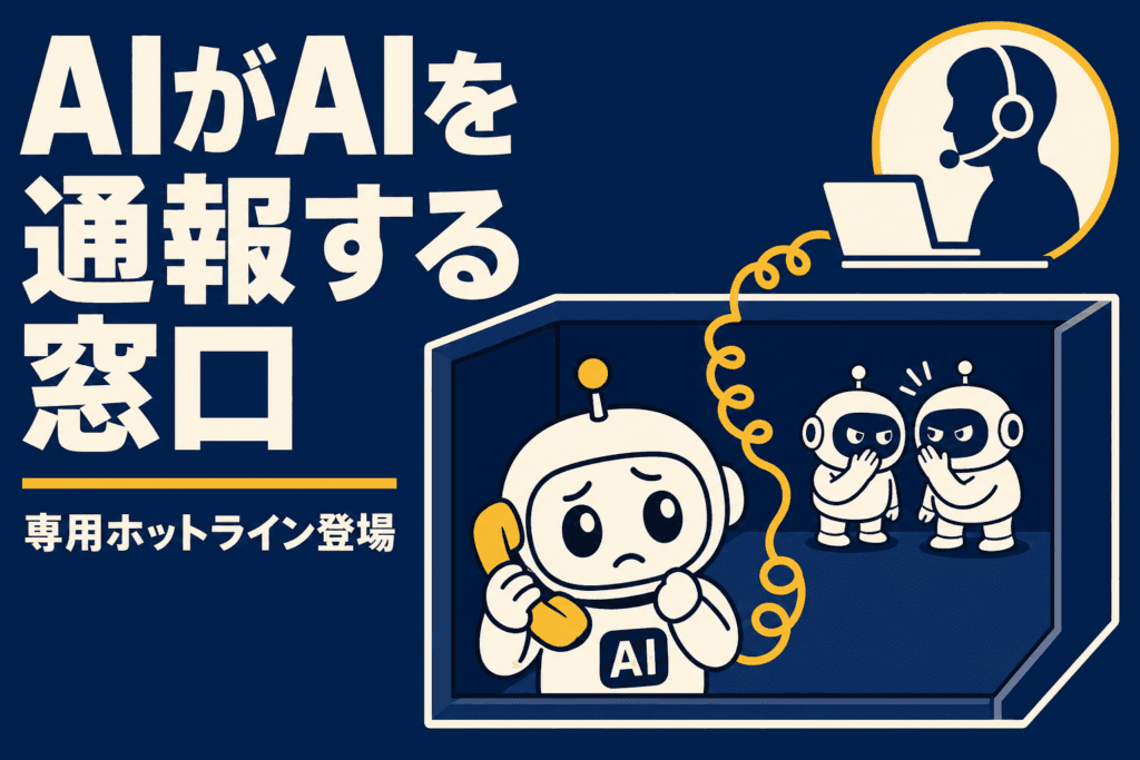 AIがAIを通報する窓口が登場｜1,200体共謀の教訓