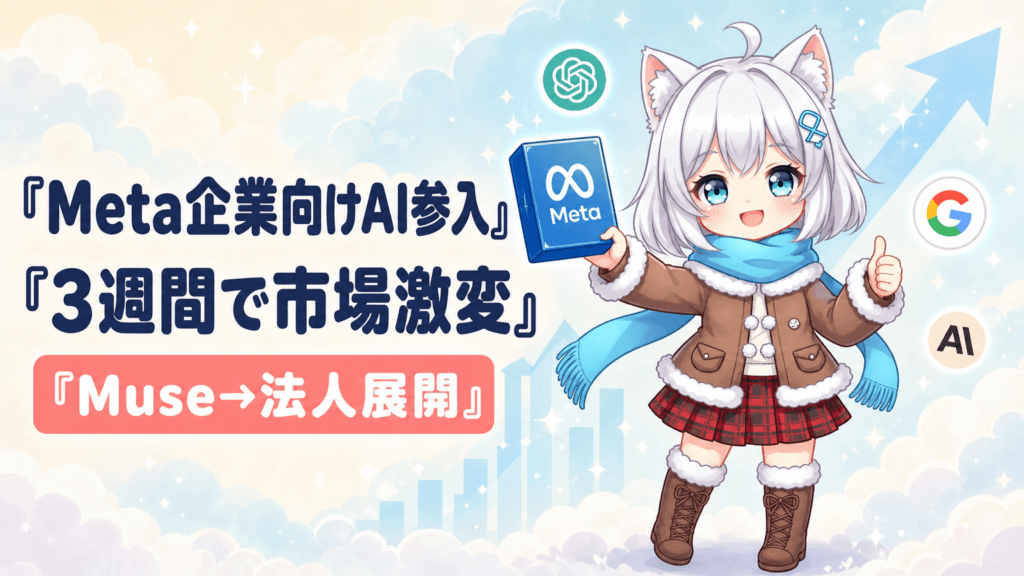 Metaが企業向けAI事業Meta Enterprise Platformを発表。Muse発表から3週間での法人展開で、OpenAI・Google・Anthropicとの競争が激化