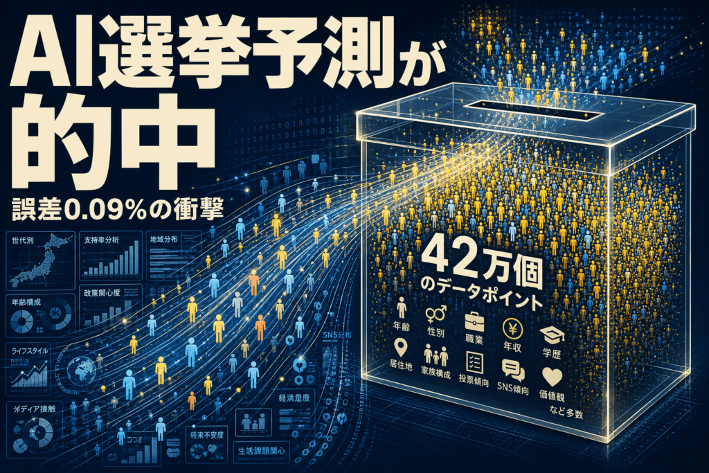 沖縄県知事選の投票結果をAIが誤差0.09ポイントで再現。42万人のAIペルソナによる投票シミュレーションが話題に。