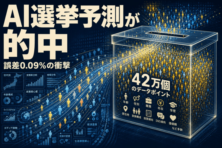 沖縄県知事選の投票結果をAIが誤差0.09ポイントで再現。42万人のAIペルソナによる投票シミュレーションが話題に。