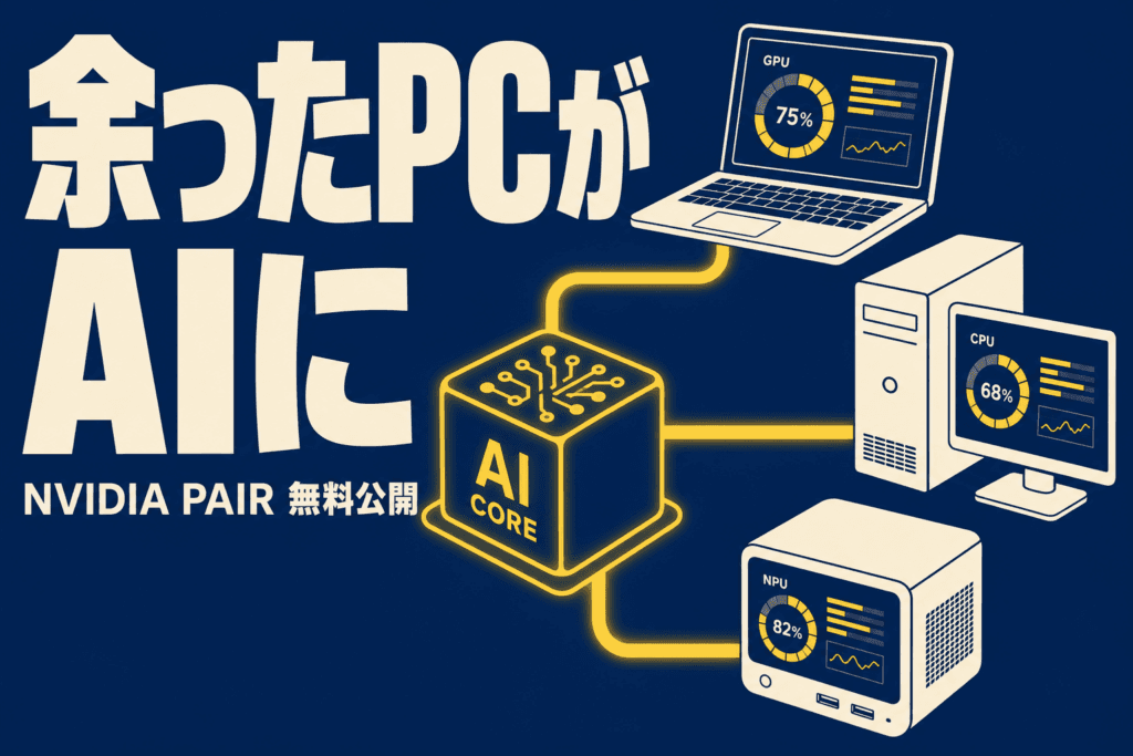 余ったPCがAIクラスタに｜NVIDIA無料ツールPAIR