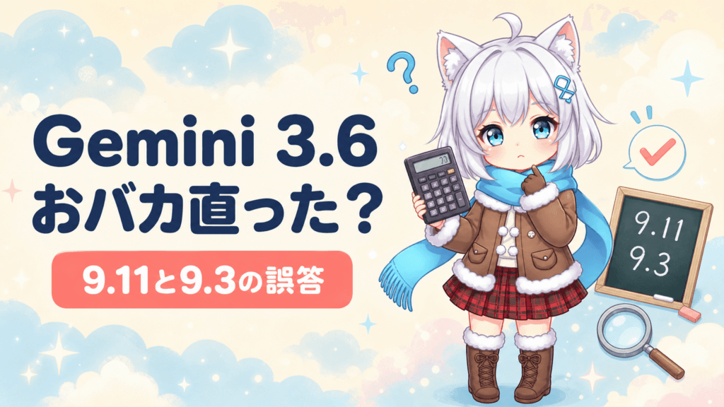 Gemini 3.6 Flashのおバカ回答は直った？