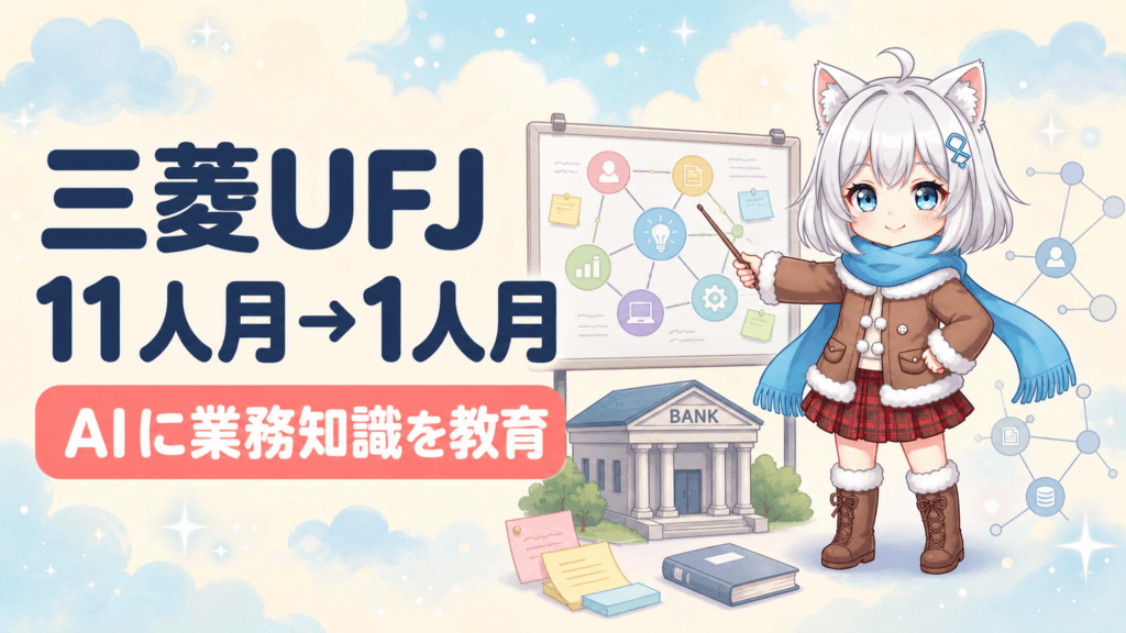 三菱UFJが11人月を1人月に｜AIに業務知識を教えた方法