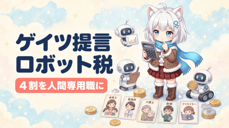 ゲイツ「ロボット税」提言｜4割を人間専用職に