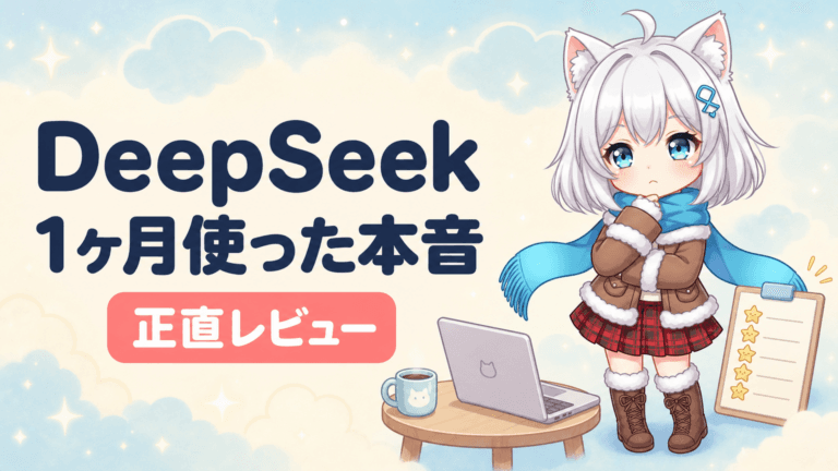 【正直レビュー】DeepSeek（ディープシーク）を1ヶ月使ってわかった本音