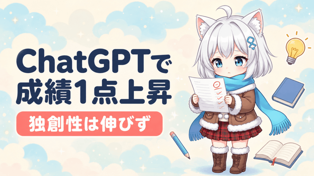 ChatGPTで成績1点上昇｜独創性は伸びず