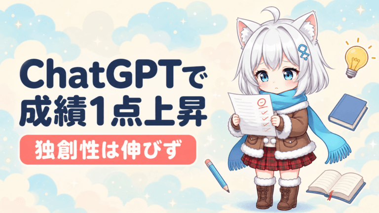 ChatGPTで成績1点上昇｜独創性は伸びず