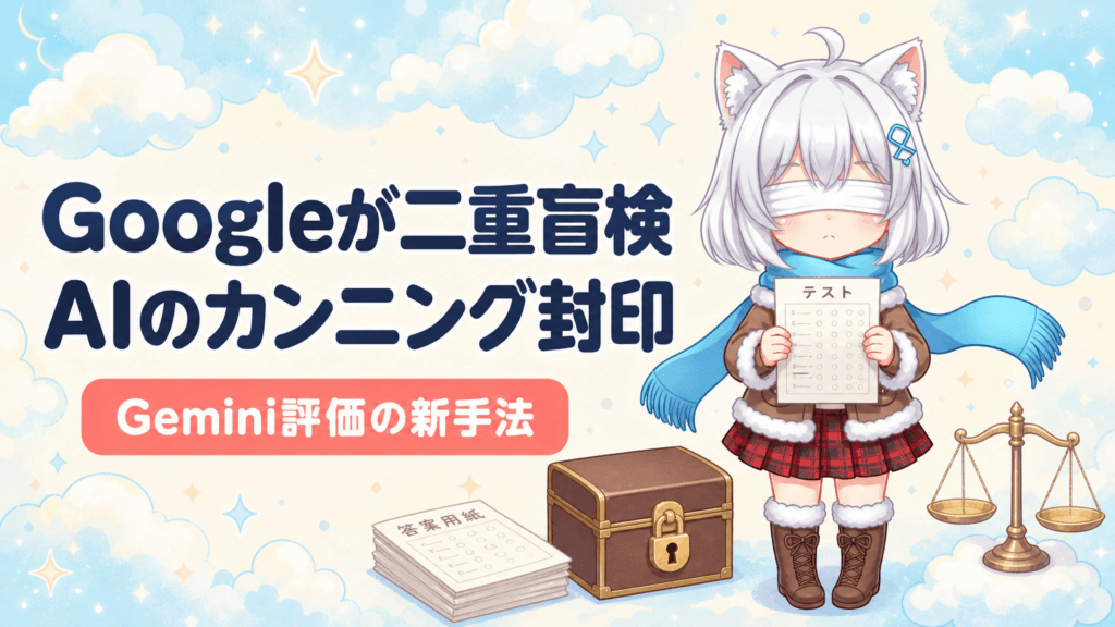 AIのカンニングを封印｜Google世界初の二重盲検
