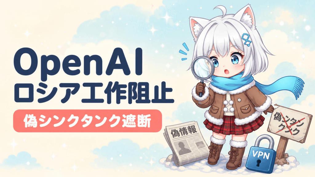 OpenAIがロシア発のAI悪用を阻止｜偽シンクタンクで世論操作