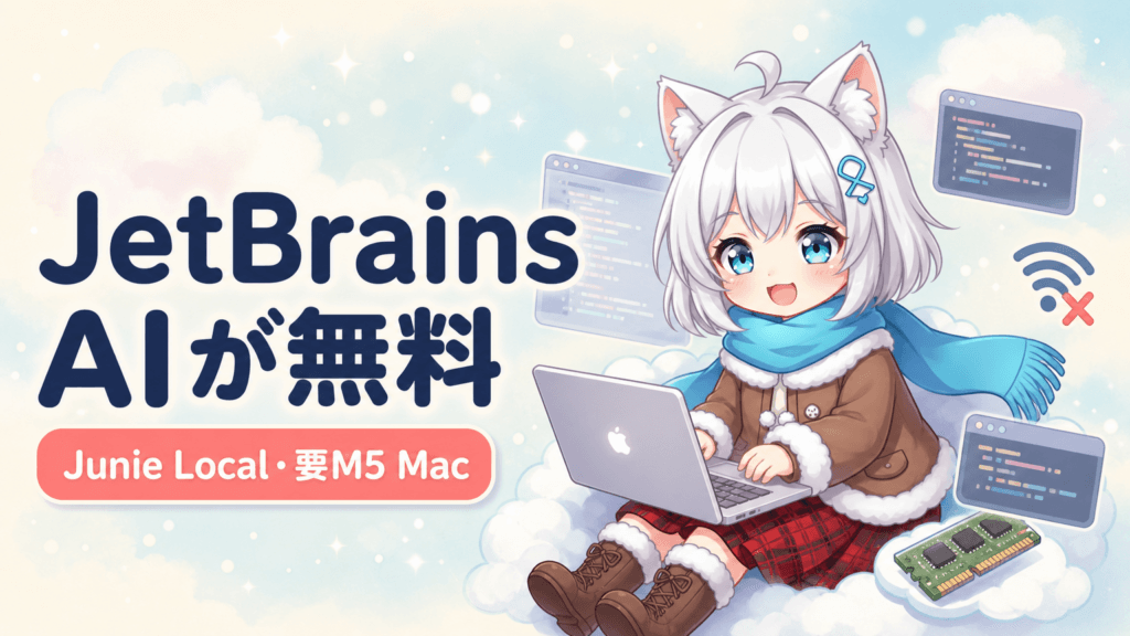 JetBrainsのAIが無料でオフライン｜M5 Mac必須