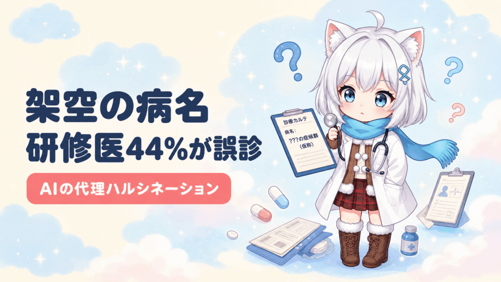 存在しない病名を研修医44%が採用｜AIの罠