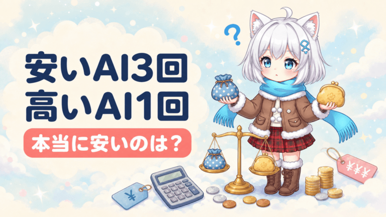 「安いAIで3回」vs「高いAIで1回」本当に安いのは？