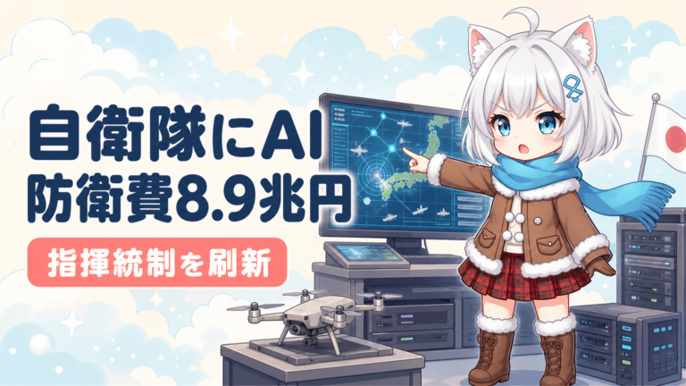 自衛隊の指揮統制にAI｜防衛費8.9兆円要求