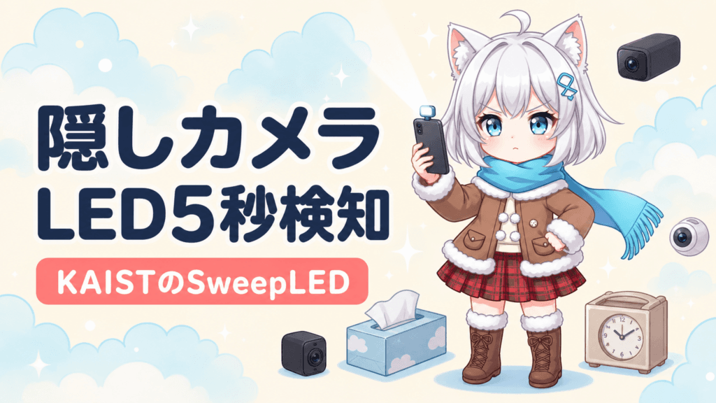 1200円のLEDで隠しカメラ発見｜AIが94%検知