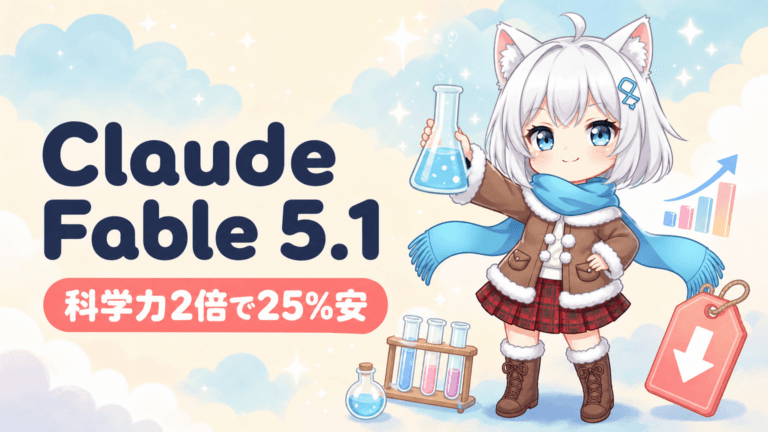 Claude Fable 5.1｜科学力2倍で実質25%安