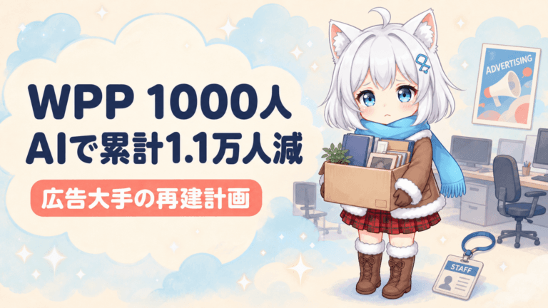 広告大手WPPが1000人削減｜AIで累計1.1万人減