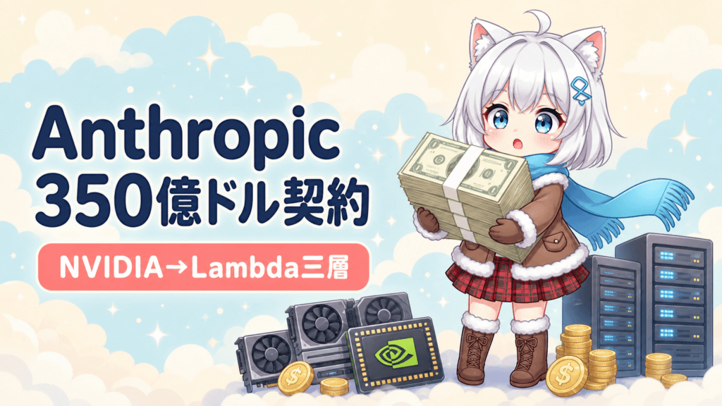 Anthropic が350億ドル契約｜NVIDIA → Lambda の三層構造とは
