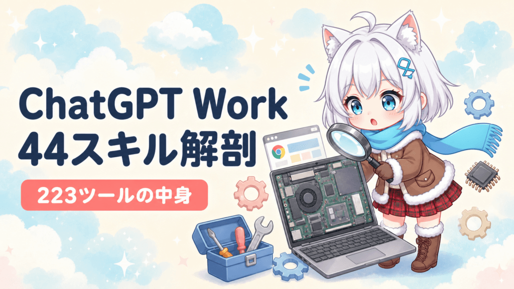 ChatGPT Workの正体｜44スキル223ツール