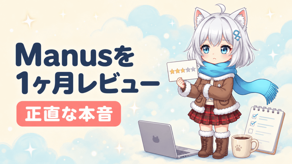 【正直レビュー】Manus（マナス）を1ヶ月使ってわかった本音