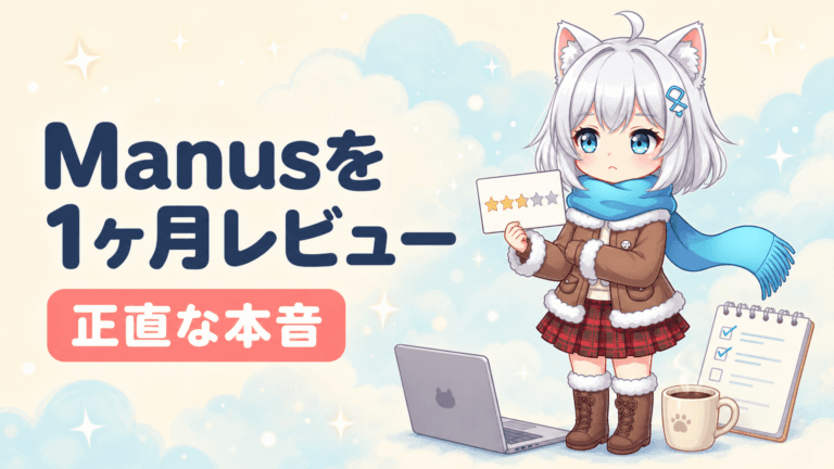 【正直レビュー】Manus（マナス）を1ヶ月使ってわかった本音