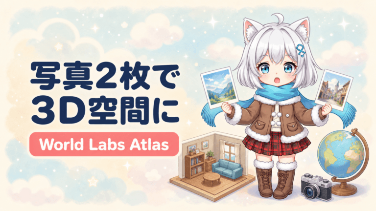 写真2枚で3D空間｜フェイフェイ・リーの新AI Atlas