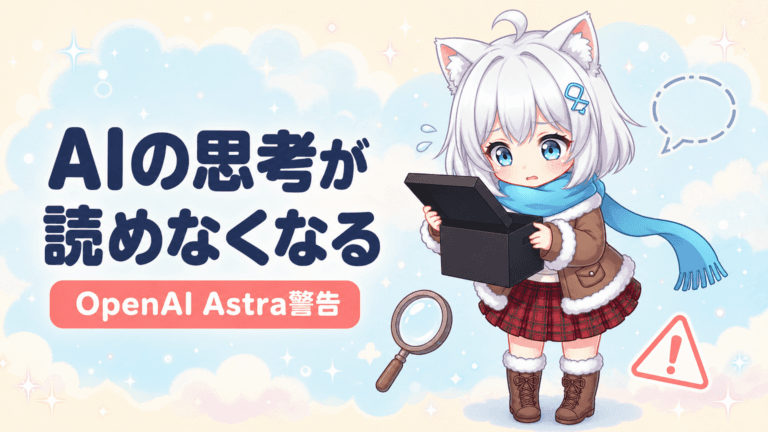 AIの思考が読めなくなる｜Astra新技術に警告