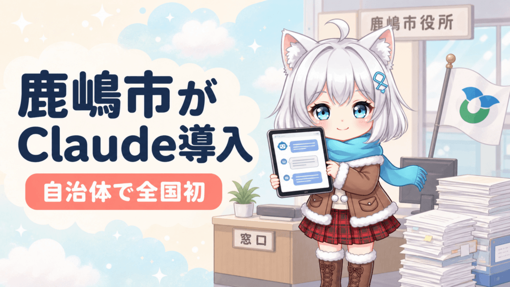 鹿嶋市が全国初Claude導入、年間590時間削減で自治体DX加速