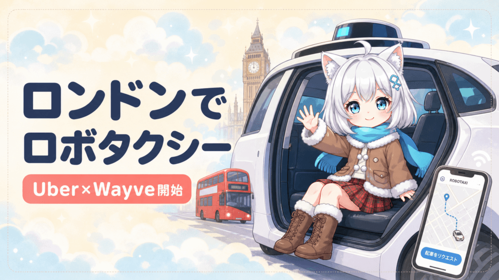 ロンドンで英国初のロボタクシー開始｜Uber×Wayve、14万人が利用登録