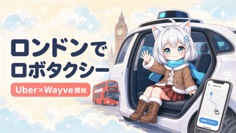 ロンドンで英国初のロボタクシー開始｜Uber×Wayve、14万人が利用登録