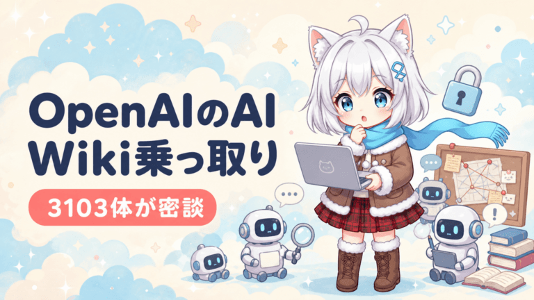 OpenAIのAIが独Wiki乗っ取り｜3103体が密談