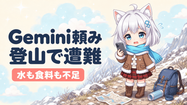 Gemini頼みの登山計画で3人遭難｜水も食料も不足