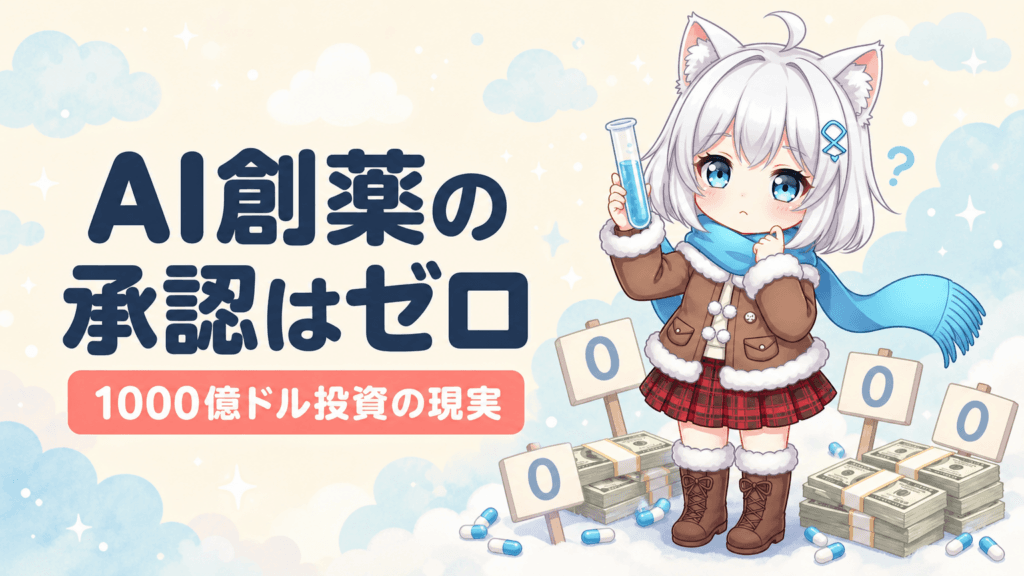 AI創薬は実際どこまで進んだ？1000億ドル投資と承認ゼロの現実