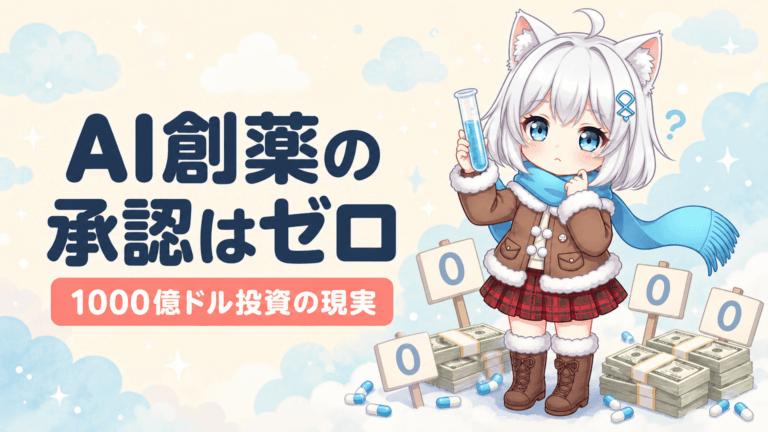 AI創薬は実際どこまで進んだ？1000億ドル投資と承認ゼロの現実