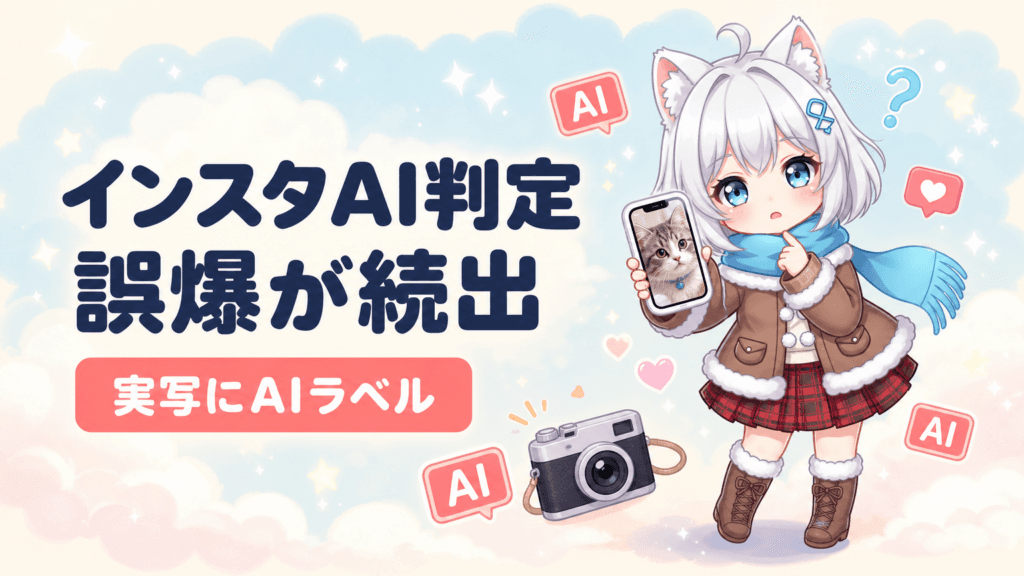 インスタのAI判定が誤爆｜実写にラベル、AI画像は素通り