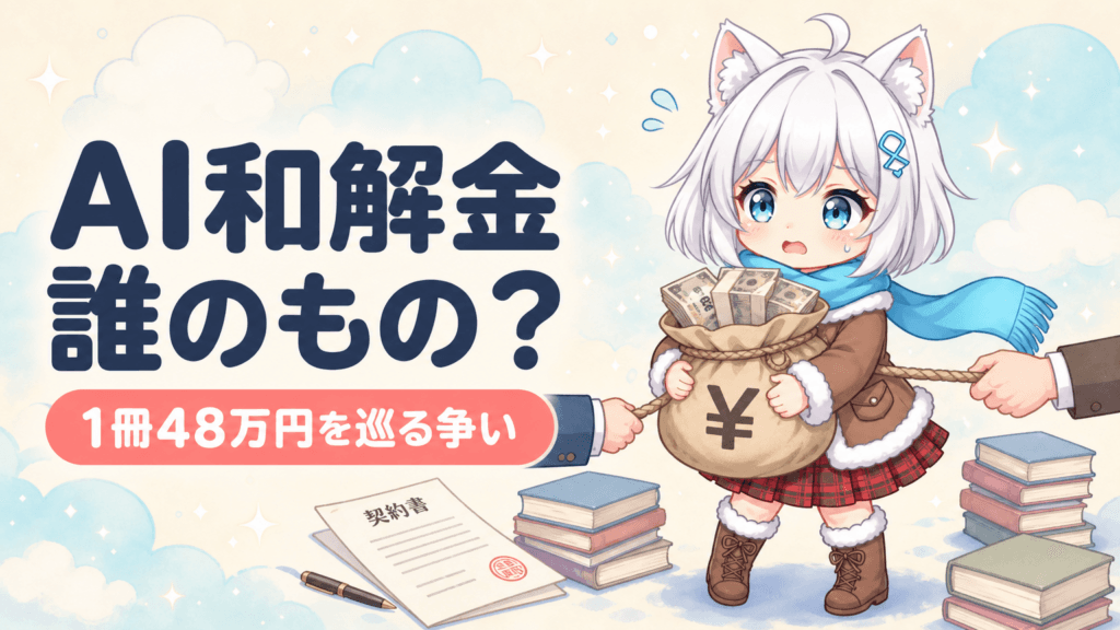 AI和解金1冊48万円は誰のもの？出版社が著者に横槍