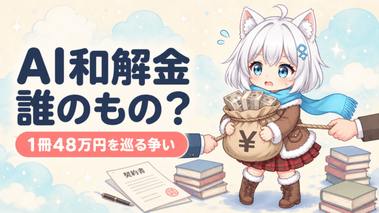 AI和解金1冊48万円は誰のもの？出版社が著者に横槍