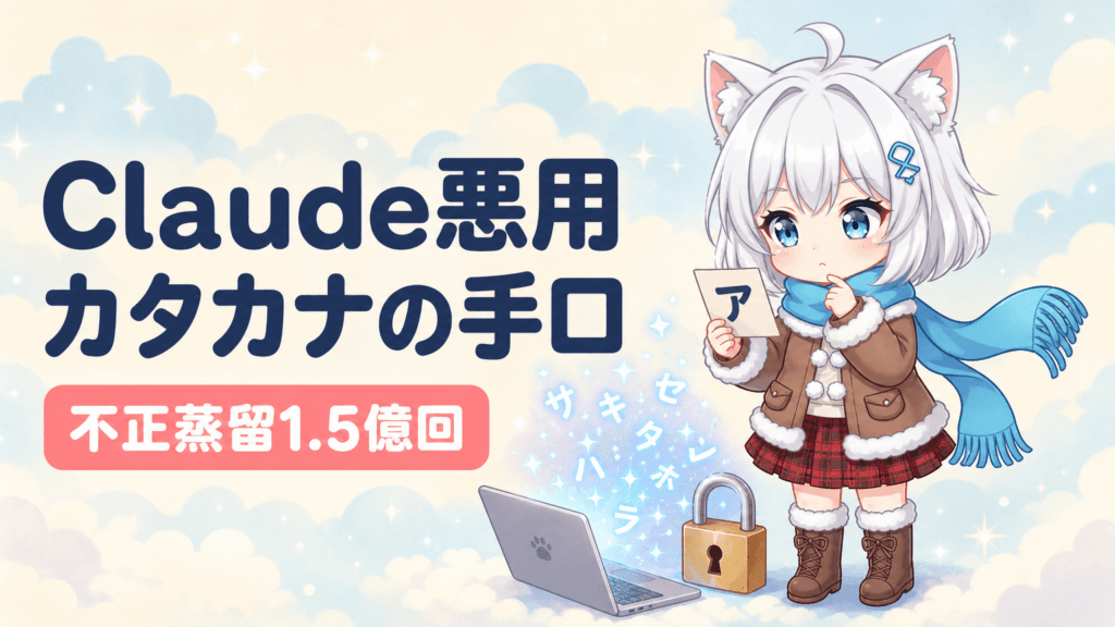 カタカナで思考を盗む？Claude悪用1.5億回の手口