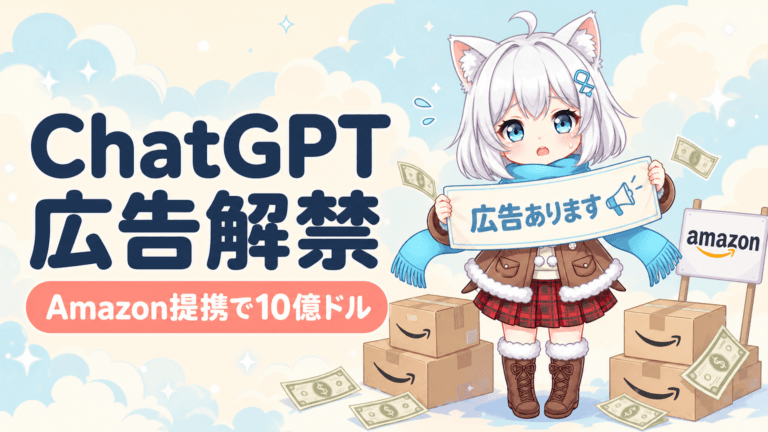 ChatGPT広告解禁｜Amazon提携で200日10億ドル、無料ユーザーに何が起きる？