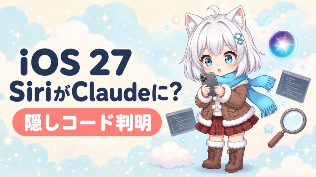 iOS 27の隠しコード｜SiriをClaudeに丸ごと交換？