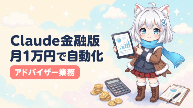AnthropicがClaude金融版を発表｜月額1万円でアドバイザー業務を自動化