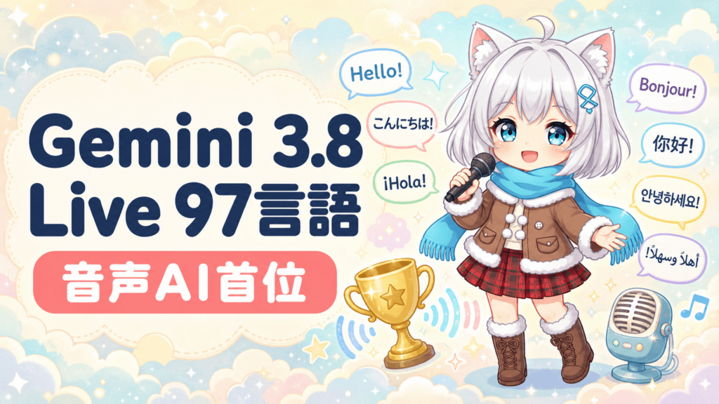 Gemini 3.8 Live登場｜97言語切替で音声AI首位