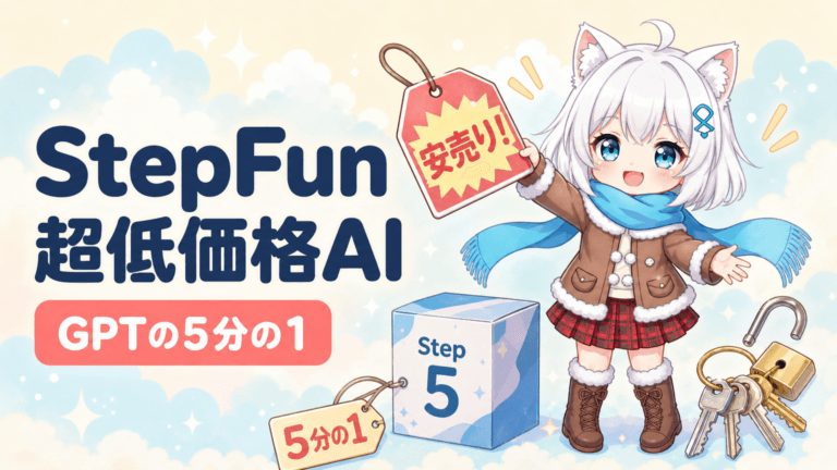 中国StepFunが超低価格AI発表｜GPTの1/5でオープンウェイト公開
