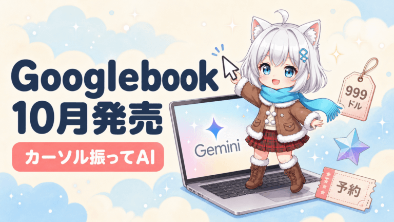 GoogleのAI PC「Googlebook」10月発売｜カーソルを振るだけでAI起動