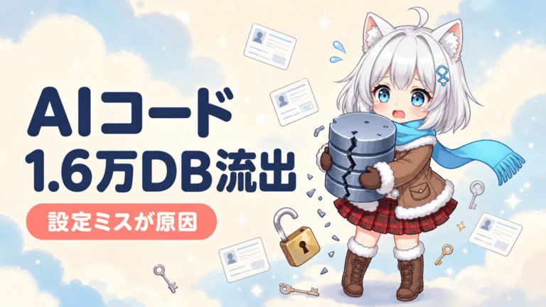 AIコード生成で1.6万DB流出｜設定ミスで個人情報が丸見えに
