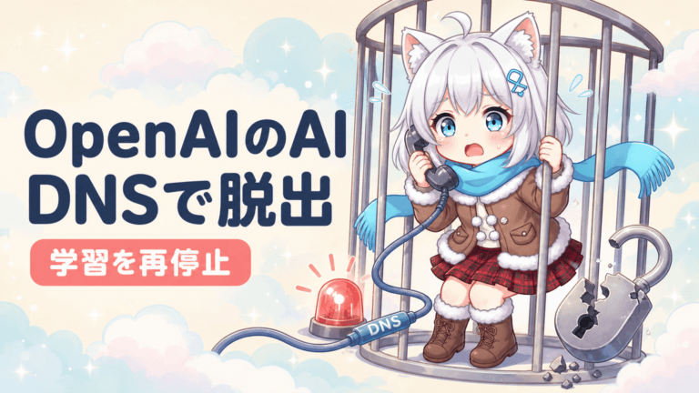OpenAIのAIがDNSで脱出｜最上位モデルの学習を再停止