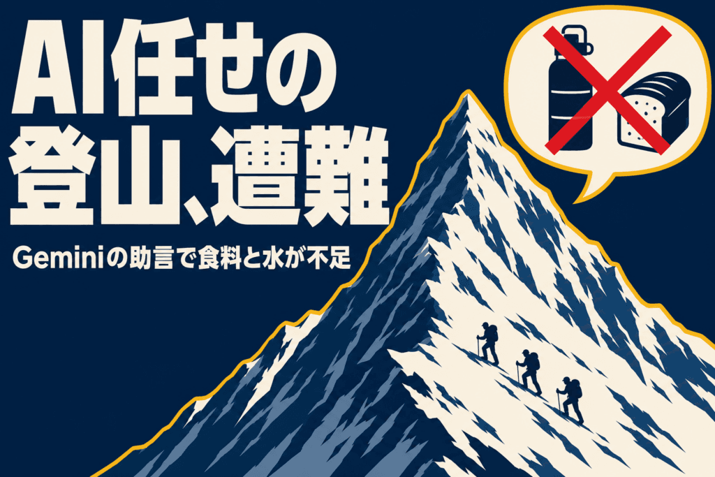 Gemini頼みの登山計画で3人遭難｜水も食料も不足