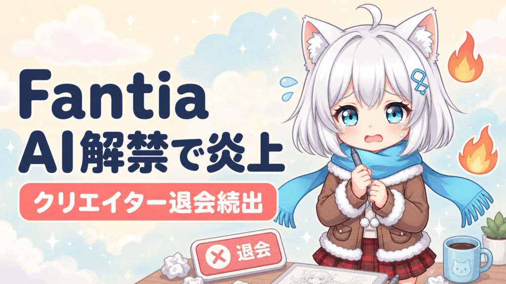 Fantia AI規制緩和で炎上｜クリエイター退会続出の理由とは