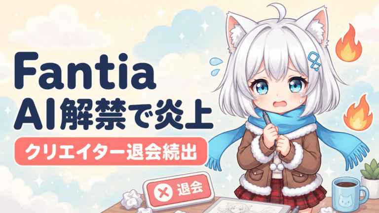 Fantia AI規制緩和で炎上｜クリエイター退会続出の理由とは