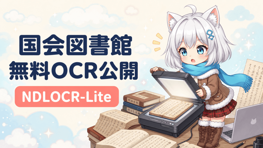 NDLOCR-Lite完全解説｜国立国会図書館が開発した無料OCR、日本語・手書き・縦書きをテキスト化