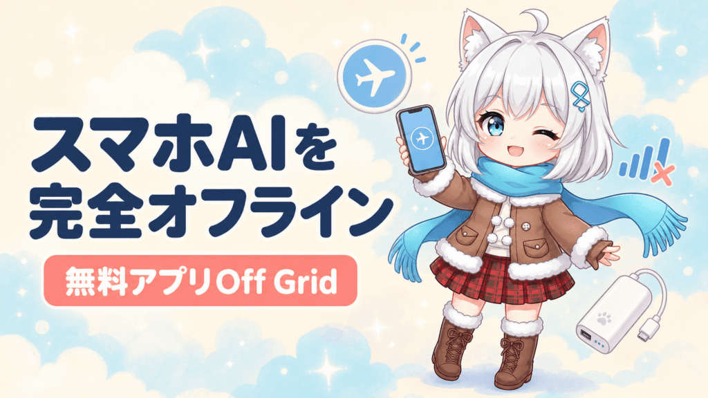 無料アプリOff Gridとは？スマホでAIをオフライン実行する方法